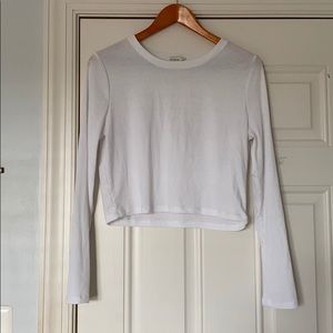 White long sleeve top